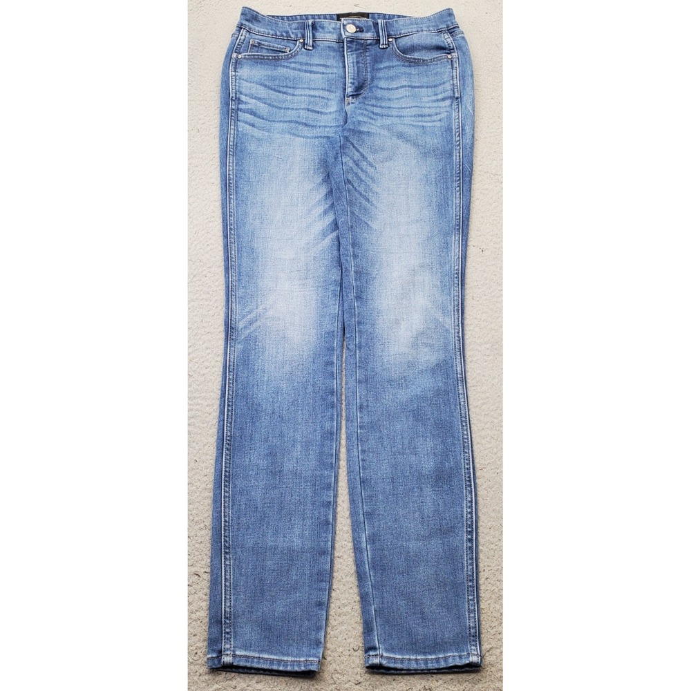 White House Black Market Jeans Women 4L Blue Cashmere Denim High Rise Skinny Leg